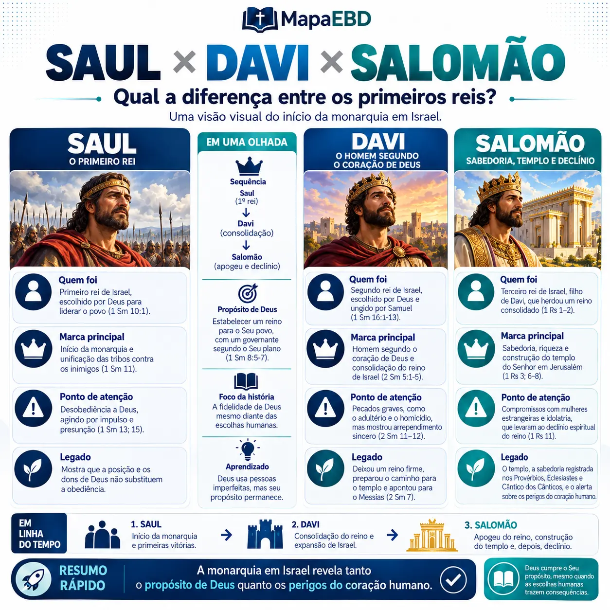 Saul × Davi × Salomão