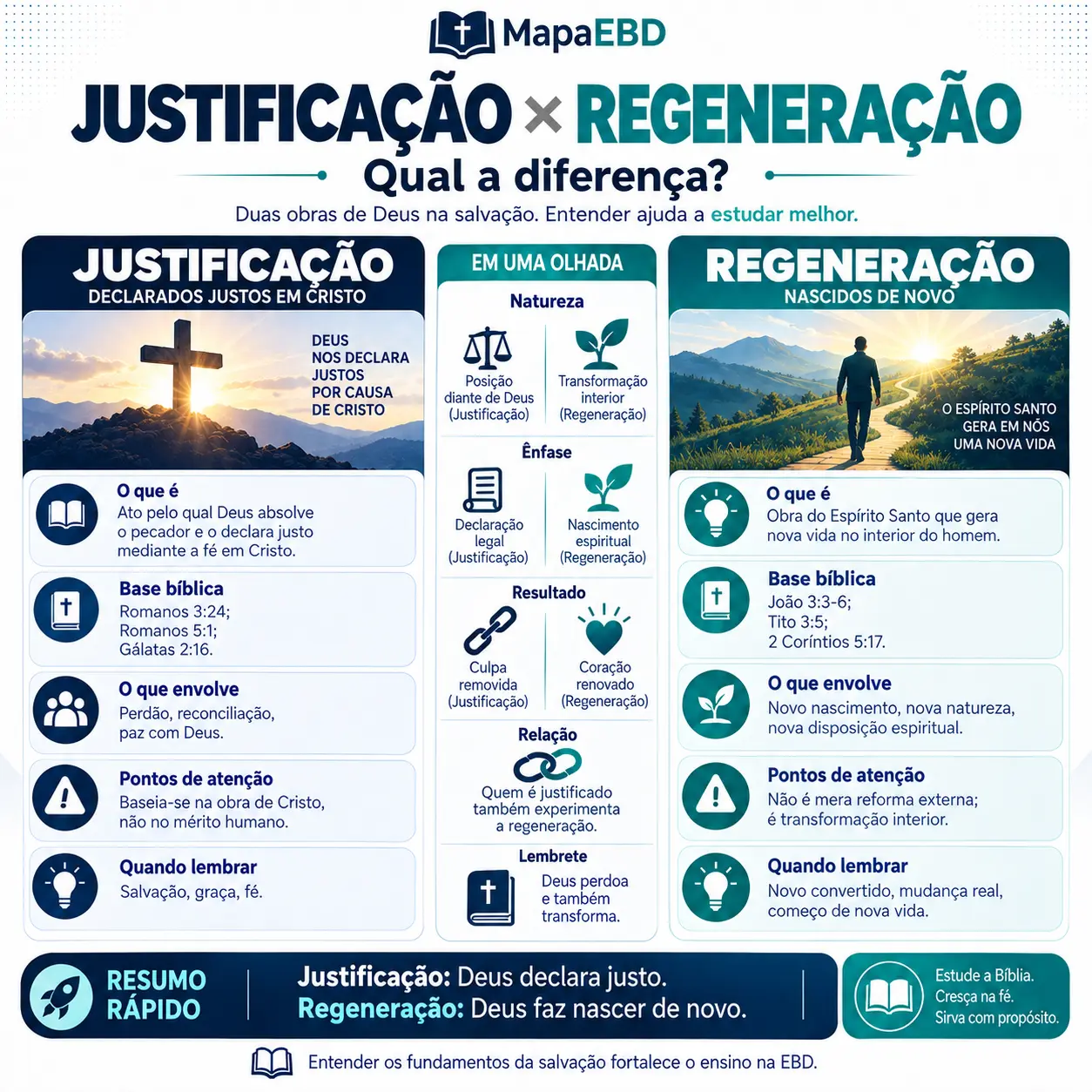 Justificação × Regeneração